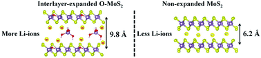 Graphical abstract: Insights into the intrinsic capacity of interlayer-expanded MoS2 as a Li-ion intercalation host
