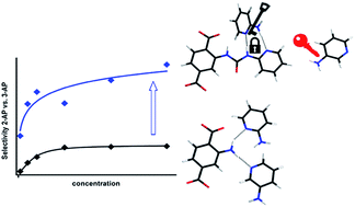 Graphical abstract: Selective host–guest interactions in metal–organic frameworks via multiple hydrogen bond donor–acceptor recognition sites