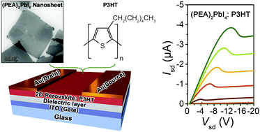 Graphical abstract: Synthesis of ultrathin two-dimensional organic–inorganic hybrid perovskite nanosheets for polymer field-effect transistors
