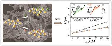 Graphical abstract: 3D graphene/hydroxypropyl-β-cyclodextrin nanocomposite as an electrochemical chiral sensor for the recognition of tryptophan enantiomers