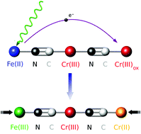 Graphical abstract: Photoinduced effects on the magnetic properties of the (Fe0.2Cr0.8)1.5[Cr(CN)6] Prussian blue analogue