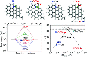 Graphical abstract: A COOH-terminated nitrogen-doped carbon aerogel as a bulk electrode for completely selective two-electron oxygen reduction to H2O2
