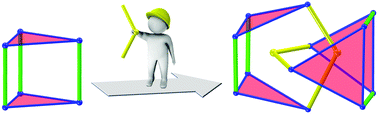 Graphical abstract: A luminescent edge-interlocked prismatic heteroleptic metallocage assembled through a ligand replacement reaction