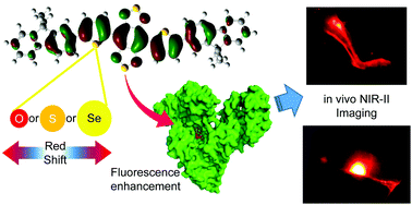 Graphical abstract: Tuning the near infrared II emitting wavelength of small molecule dyes by single atom alteration