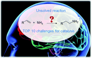 Graphical abstract: Hydroamination of non-activated alkenes with ammonia: a holy grail in catalysis