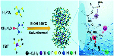 Graphical abstract: Amorphous phosphated titanium oxide with amino and hydroxyl bifunctional groups for highly efficient heavy metal removal