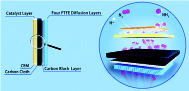 Graphical abstract: Highly boosted gas diffusion for enhanced electrocatalytic reduction of N2 to NH3 on 3D hollow Co–MoS2 nanostructures