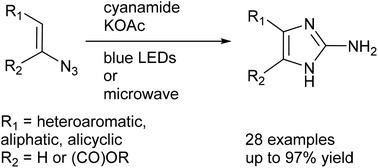 Graphical abstract: Thermal and photochemical annulation of vinyl azides to 2-aminoimidazoles