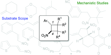 Graphical abstract: Visible light-mediated intermolecular [2 + 2] photocycloaddition of 1-aryl-2-nitroethenes and olefins