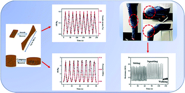 Graphical abstract: An autonomously healable, highly stretchable and cyclically compressible, wearable hydrogel as a multimodal sensor