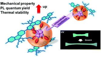 Graphical abstract: Elastic and mechanofluorochromic hybrid films with POSS-capped polyurethane and polyfluorene