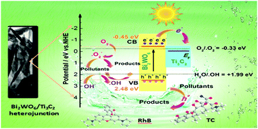 Graphical abstract: Layered Ti3C2 MXene modified two-dimensional Bi2WO6 composites with enhanced visible light photocatalytic performance