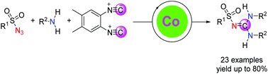 Graphical abstract: Cobalt-catalyzed condensation of sulfonyl azides with o-diisocyanoarenes and anilines: a new approach to N-sulfonyl guanidines