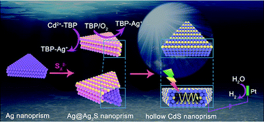 Graphical abstract: Hollow anisotropic semiconductor nanoprisms with highly crystalline frameworks for high-efficiency photoelectrochemical water splitting