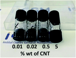 Graphical abstract: Redox bucky gels: mixture of carbon nanotubes and room temperature redox ionic liquids