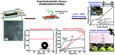 Graphical abstract: A water-resilient carbon nanotube based strain sensor for monitoring structural integrity