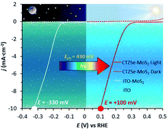 Graphical abstract: Multi-layered photocathodes based on Cu2ZnSnSe4 absorber and MoS2 catalyst for the hydrogen evolution reaction