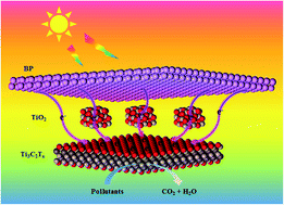 Graphical abstract: Ti3C2Tx MXene decorated black phosphorus nanosheets with improved visible-light photocatalytic activity: experimental and theoretical studies