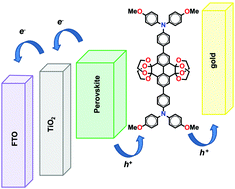 Graphical abstract: A partially-planarised hole-transporting quart-p-phenylene for perovskite solar cells