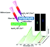 Graphical abstract: Facile preparation of upconversion microfibers for efficient luminescence and distributed temperature measurement