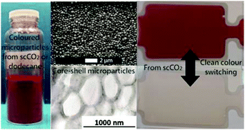 Graphical abstract: Highly coloured and electrophoretically active polymer microparticles via staggered dispersion polymerisation in supercritical carbon dioxide and dodecane