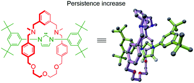 Graphical abstract: Interlocking increases the persistence of N-heterocyclic carbenes in solution