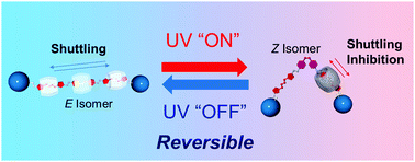 Graphical abstract: A light-operated pillar[6]arene-based molecular shuttle