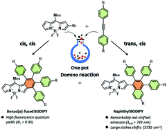 Graphical abstract: Highly regioselective palladium-catalyzed domino reaction for post-functionalization of BODIPY