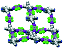 Graphical abstract: A diamondoid net sustained by halogen bonds: employing a cyclobutane to generate a tetrahedral architecture