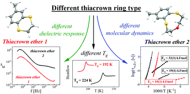 Graphical abstract: Conformational analysis and molecular dynamics of glass-forming aromatic thiacrown ethers