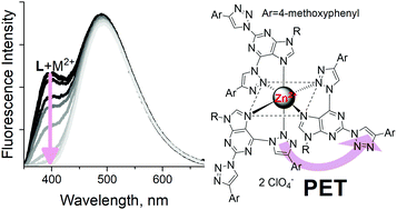 Graphical abstract: Proof of principle of a purine D–A–D′ ligand based ratiometric chemical sensor harnessing complexation induced intermolecular PET