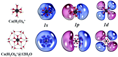 Graphical abstract: Geometric and electronic structure analysis of calcium water complexes with one and two solvation shells