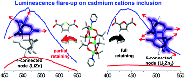 Graphical abstract: Heterometallic MOFs constructed from thiophene and furandicarboxylate ligands for heavy metal luminescence sensing