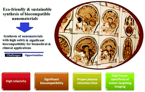 Graphical abstract: Eco-friendly and sustainable synthesis of biocompatible nanomaterials for diagnostic imaging: current challenges and future perspectives