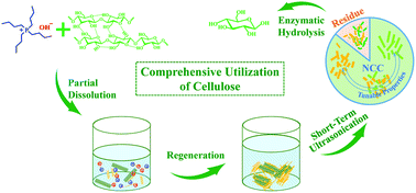Graphical abstract: Comprehensive utilization strategy of cellulose in a facile, controllable, high-yield preparation process of cellulose nanocrystals using aqueous tetrabutylphosphonium hydroxide