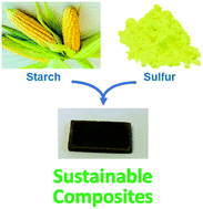 Graphical abstract: Inverse vulcanization of octenyl succinate-modified corn starch as a route to biopolymer–sulfur composites