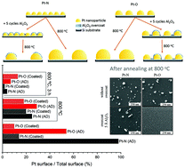 Graphical abstract: In situ study of the thermal stability of supported Pt nanoparticles and their stabilization via atomic layer deposition overcoating