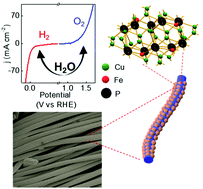 Graphical abstract: A combined experimental and theoretical approach revealing a direct mechanism for bifunctional water splitting on doped copper phosphide