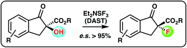 Graphical abstract: Enantiospecific deoxyfluorination of cyclic α-OH-β-ketoesters