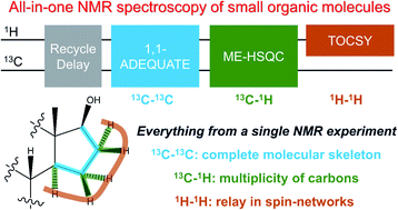 Graphical abstract: All-in-one NMR spectroscopy of small organic molecules: complete chemical shift assignment from a single NMR experiment