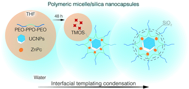 Graphical abstract: One-pot synthesis of theranostic nanocapsules with lanthanide doped nanoparticles