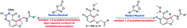 Graphical abstract: Rh(iii)-catalyzed tandem annulative redox-neutral arylation/amidation of aromatic tethered alkenes