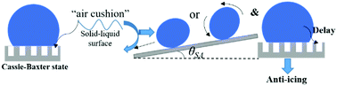 Graphical abstract: The effects of bio-inspired micro/nano scale structures on anti-icing properties