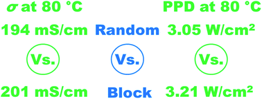 Graphical abstract: Poly(norbornene) anion conductive membranes: homopolymer, block copolymer and random copolymer properties and performance