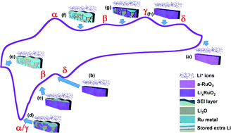 Graphical abstract: Mechanisms of the cyclic (de)lithiation of RuO2