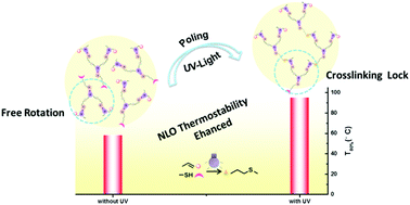 Graphical abstract: Photo-crosslinkable second order nonlinear AB2-type monomers: convenient synthesis and enhanced NLO thermostability