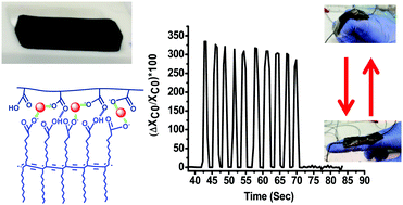 Graphical abstract: Polydiacetylene hydrogel self-healing capacitive strain sensor