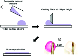 Graphical abstract: Mechano-electric coupling in P(VDF–TrFE)/spin crossover composites