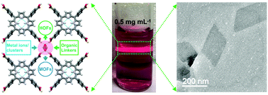 Graphical abstract: 2D hydrogen-bonded organic frameworks: in-site generation and subsequent exfoliation