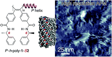 Graphical abstract: Visualisation of helical structures of poly(diphenylacetylene)s bearing chiral amide pendants by atomic force microscopy